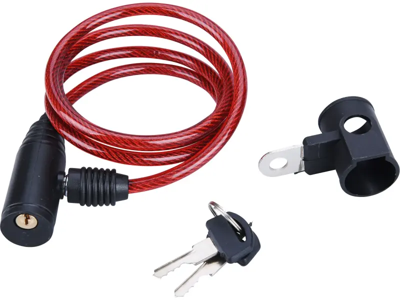 zámek na kolo - lanko, 6x1000mm