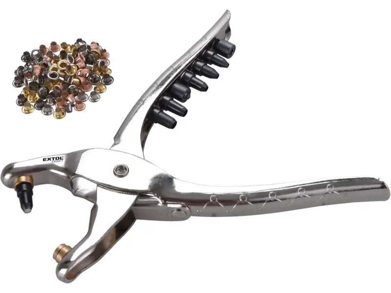 kleště děrovací-drukovací sada se 100ks oček, O 2,5-5mm kleště děrovací-drukovací sada se 100ks oček, O 2,5-5mm