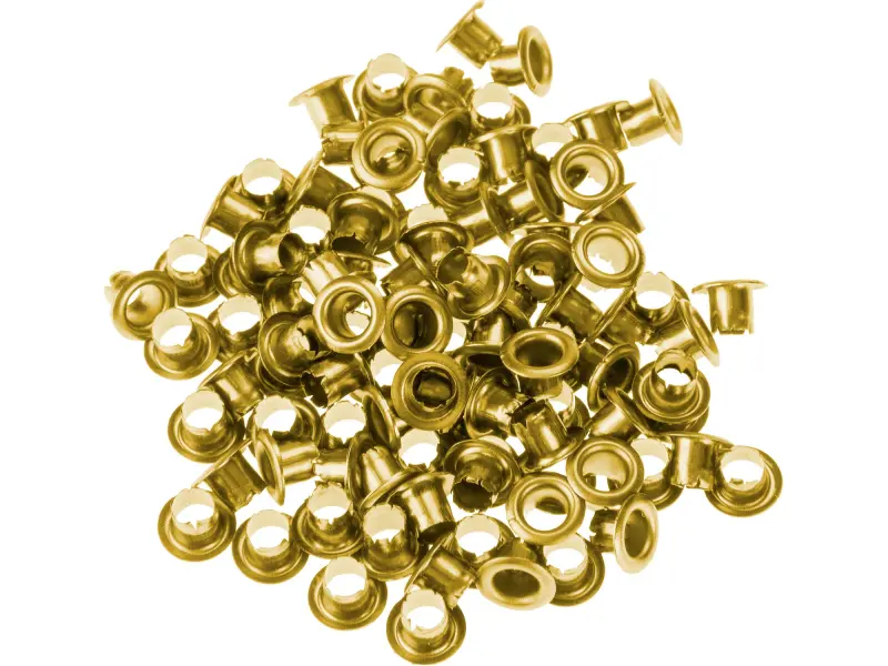 očka-druky, sada 100ks, barva zlatá mosaz očka-druky, sada 100ks, barva zlatá mosaz