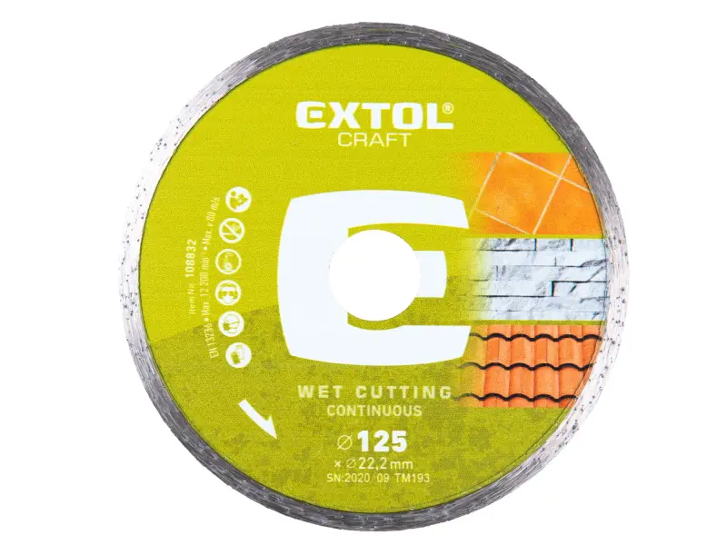 diamond cutting disc - wet cutting, ⌀ 125 × 22.2 × 2 mm