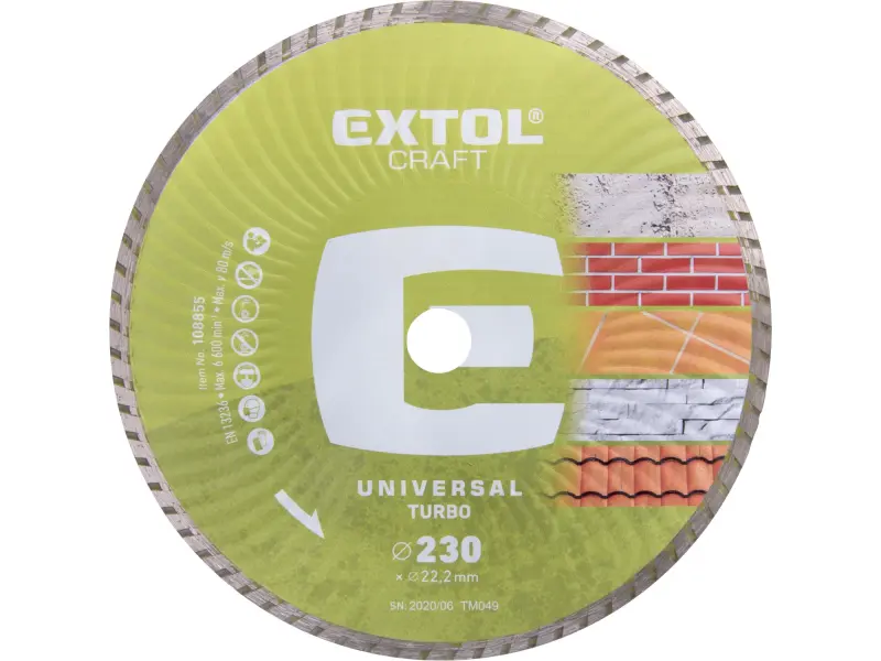 diamond cutting disc, turbo - dry & wet cutting, ⌀ 230 × 22.2 × 2.8 mm