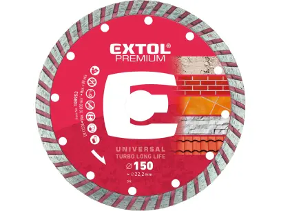 ZRUŠENO! Nahrazeno výrobkem 8803053 kotouč diamantový řezný, turbo Long Life - suché i mokré řezání, 150x22,2x2,5mm