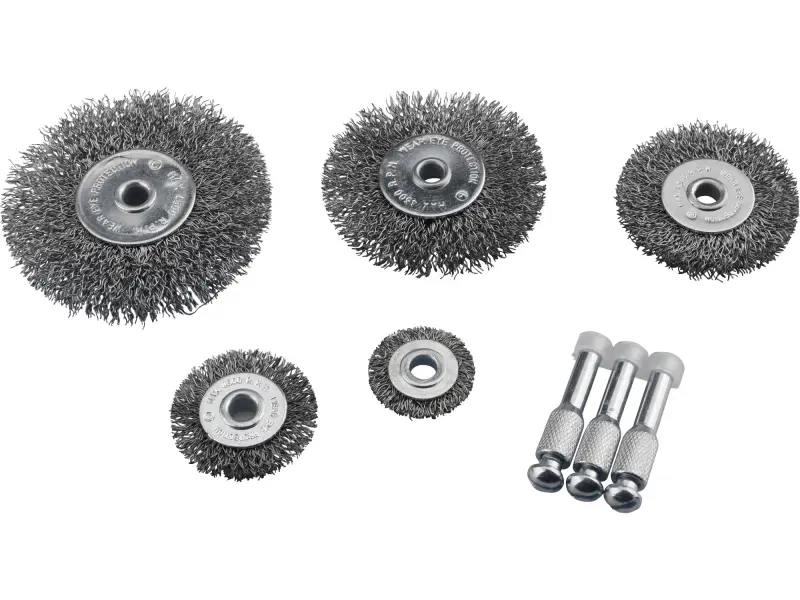 kartáče okružní ocelové, sada 5ks, O 25-38-50-63-75mm