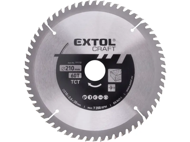 kotouč pilový s SK plátky, O 210x2,4x30mm, 60T