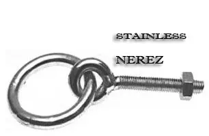 Oko se závitem a kroužkem M10x100mm A4