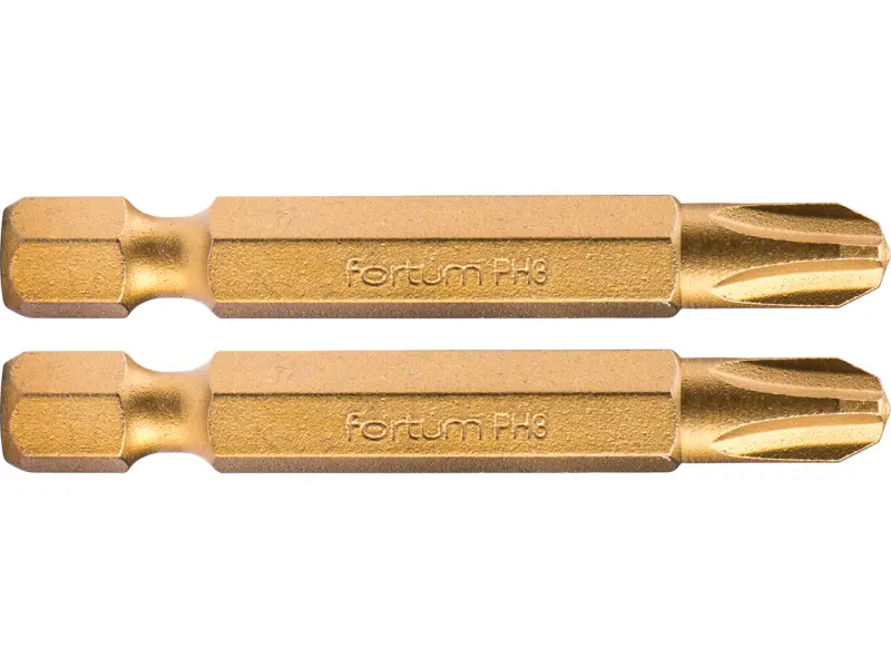 hrot křížový phillips, sada 2ks, PH 2x50mm,titan. úprava, S2 hrot křížový phillips, sada 2ks, PH 2x50mm,titan. úprava, S2