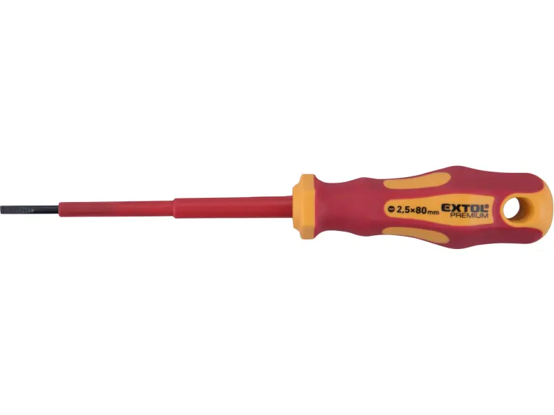 šroubovák elektrikářský, (-)2,5x80mm, VDE, CrV