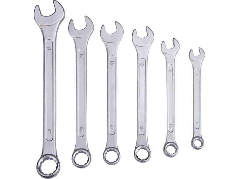 klíče očkoploché, sada 6ks, 8-17mm