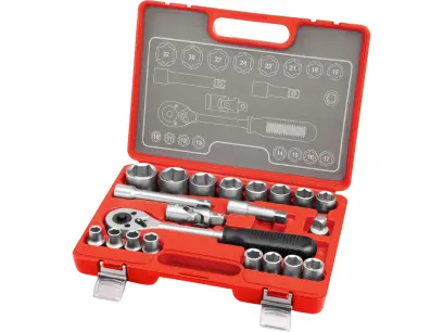 hlavice nástrčné, sada 21ks, 1/2