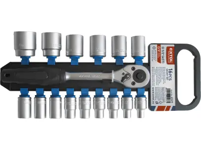 hlavice nástrčné, sada 16ks, 1/2