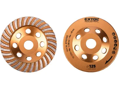 kotouč diamantový brusný lamelový, O 125x22,2mm EXTOL INDUSTRIAL