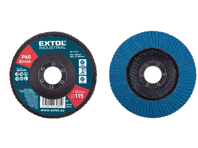 kotouč lamelový šikmý zirkonový, O 115mm, P60