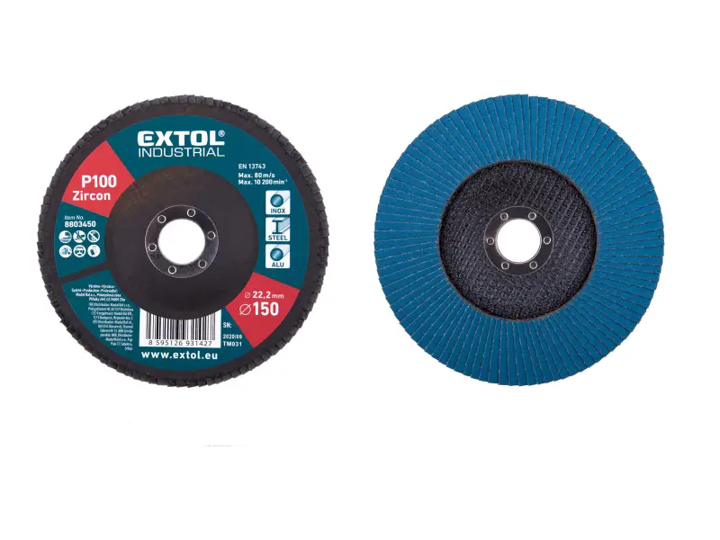 kotouč lamelový šikmý zirkonový, O 150mm, P100
