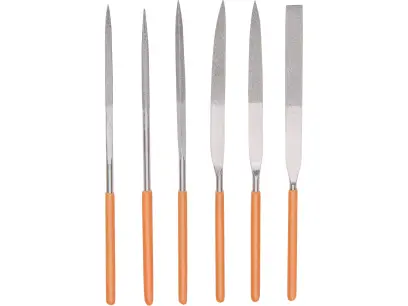 pilníky diamantové jehlové, sada 6ks, 160mm
