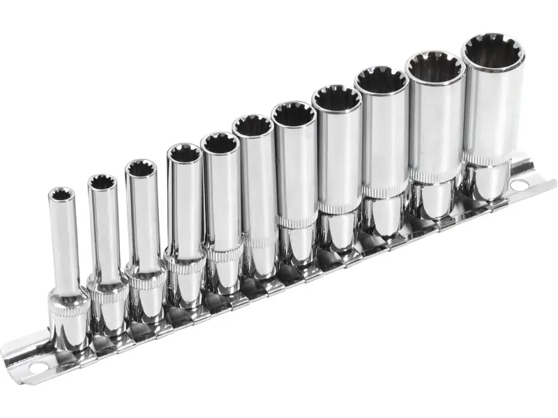 hlavice nástrčné prodloužené, MULTI-LOCK, sada 11ks, 1/4