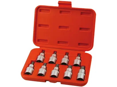 hlavice zástrčné TORX, sada 9ks, 1/2