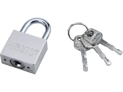 zámek visací kovový, 30mm matová-niklová povrchová úprava