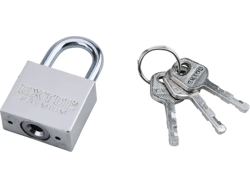 zámek visací kovový, 30mm matová-niklová povrchová úprava zámek visací kovový, 30mm matová-niklová povrchová úprava