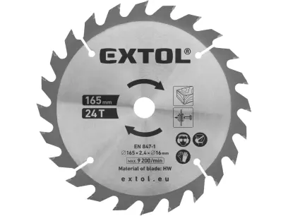 kotouč pilový s SK plátky, 165×2,3×16mm, 24T