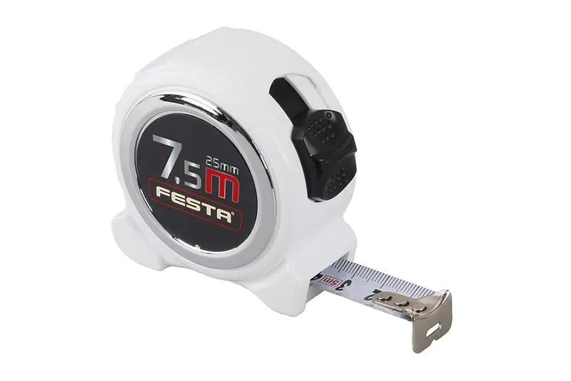 Metr svinovací FESTA 7.5mx25mm BÍLÝ Metr svinovací FESTA 7.5mx25mm BÍLÝ