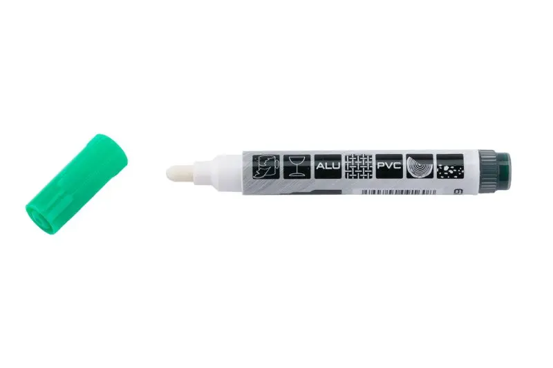 Značkovač permanentní 144mm zelený extra silný hrot 6.5mm