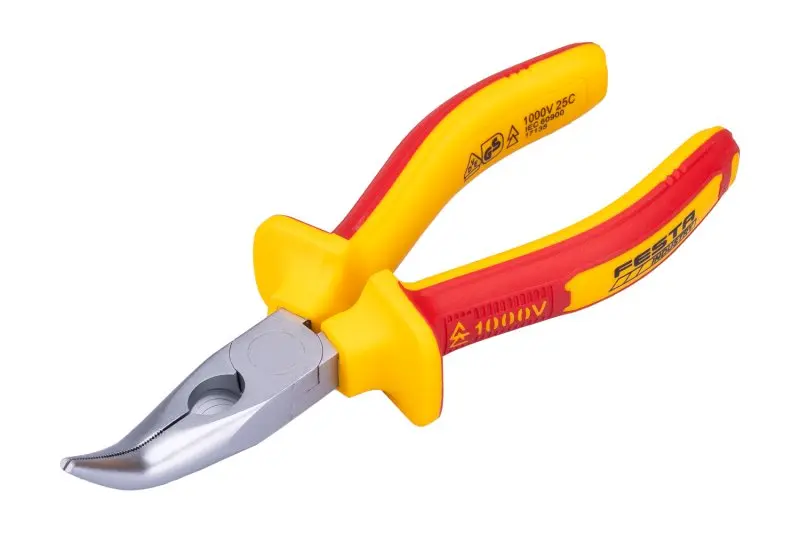 Kleště VDE radiové zahnuté FESTA INDUSTRY 160mm Kleště VDE radiové zahnuté FESTA INDUSTRY 160mm