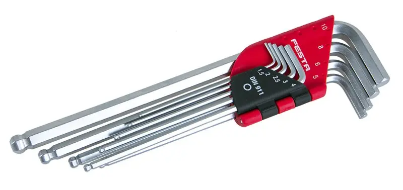 Sada L klíčů inbus FESTA CrV s kuličkou 1.5-10 9ks Sada L klíčů inbus FESTA CrV s kuličkou 1.5-10 9ks