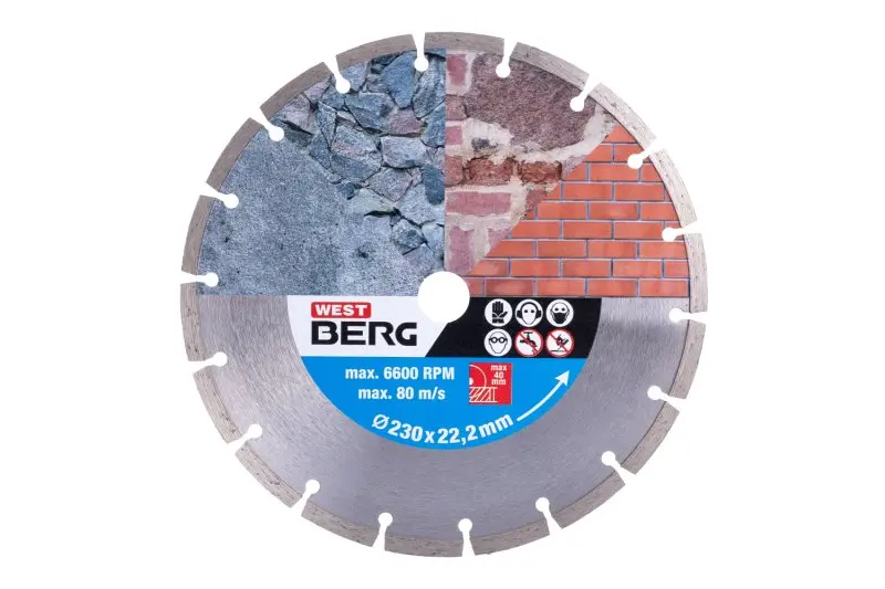 Kotouč diamantový WESTBERG 230x2.4x22.2mm segmentový Kotouč diamantový WESTBERG 230x2.4x22.2mm segmentový