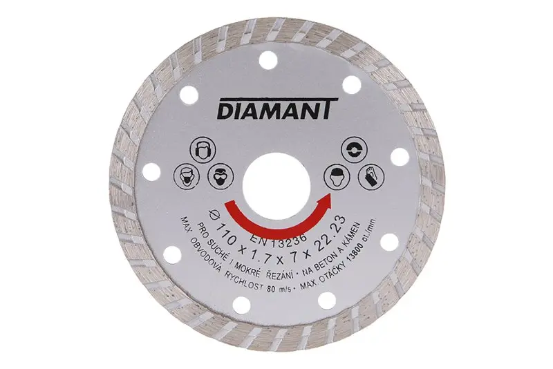 Kotouč diamantový DIAMANT 110x1.7x22.2mm TURBO Kotouč diamantový DIAMANT 110x1.7x22.2mm TURBO
