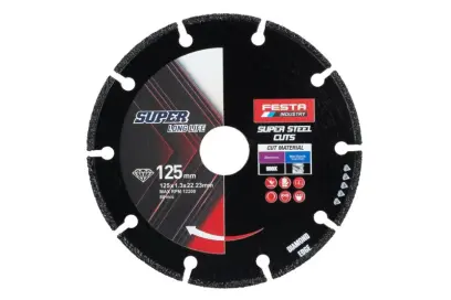 Kotouč diamantový FESTA INDUSTRY na kov 125x1.3x22.2mm