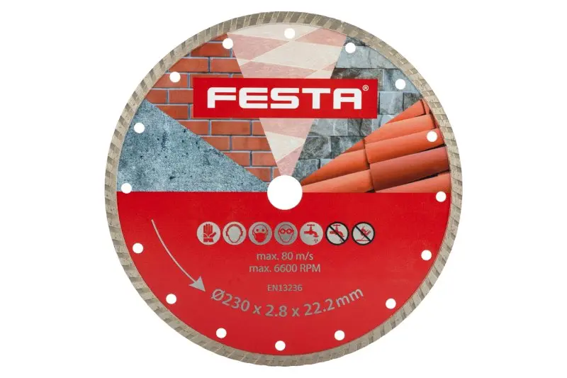 Kotouč diamantový FESTA TURBO 230x2.6x22.2mm Kotouč diamantový FESTA TURBO 230x2.6x22.2mm
