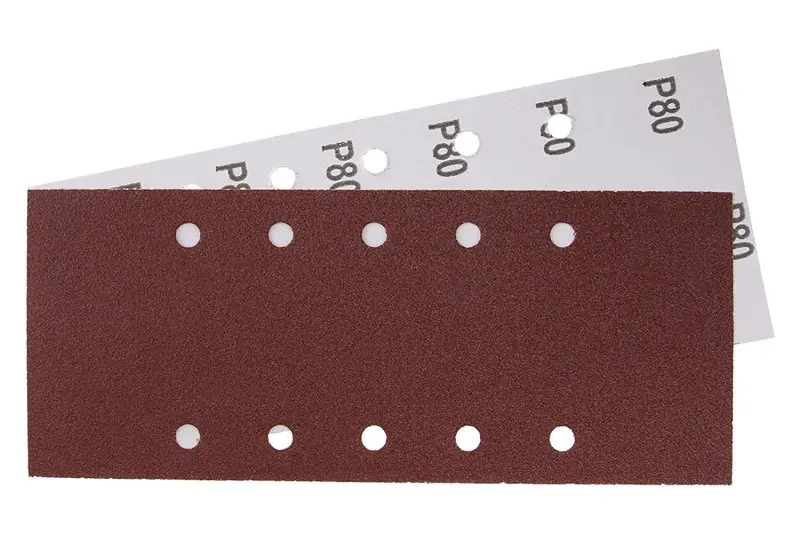 Papír brusný 115x280mm P80 10otvorů 5ks Papír brusný 115x280mm P80 10otvorů 5ks