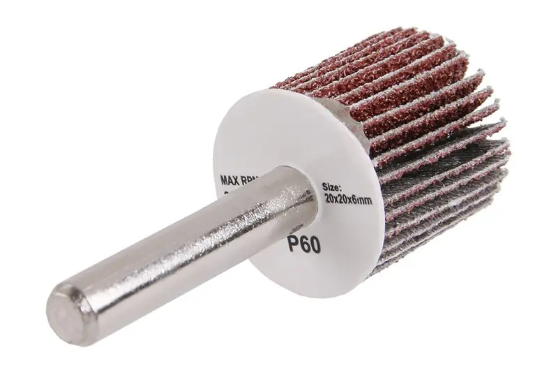 Kotouč lamelový brusný 20x20x6mm P60 stopka Kotouč lamelový brusný 20x20x6mm P60 stopka