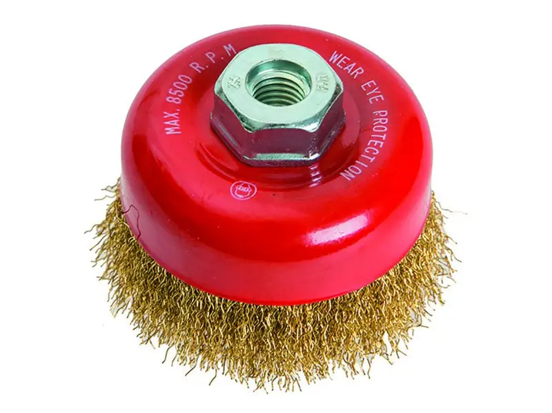 Kartáč rotační hrnkový FESTA vlnitý mosaz 100mm M14 Kartáč rotační hrnkový FESTA vlnitý mosaz 100mm M14