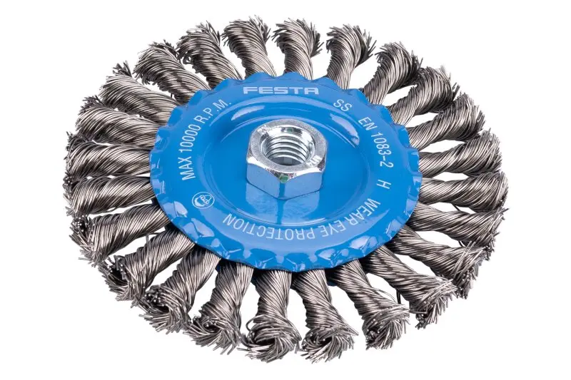 Kartáč rotační radiální copy nerez FESTA 125mm M14 Kartáč rotační radiální copy nerez FESTA 125mm M14
