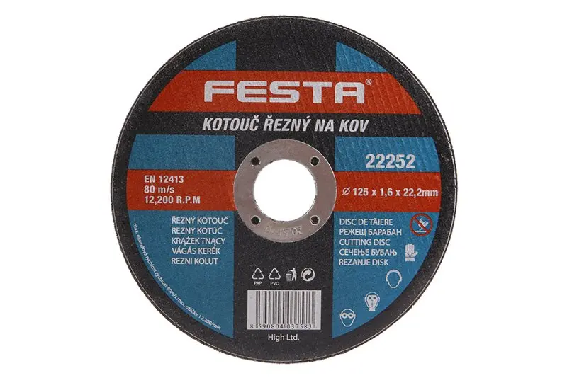 Kotouč řezný FESTA na kov 125x1.6x22.2mm Kotouč řezný FESTA na kov 125x1.6x22.2mm