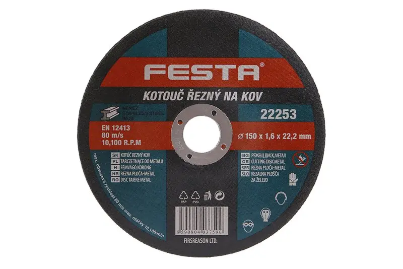 Kotouč řezný FESTA na kov 150x1.6x22.2mm Kotouč řezný FESTA na kov 150x1.6x22.2mm