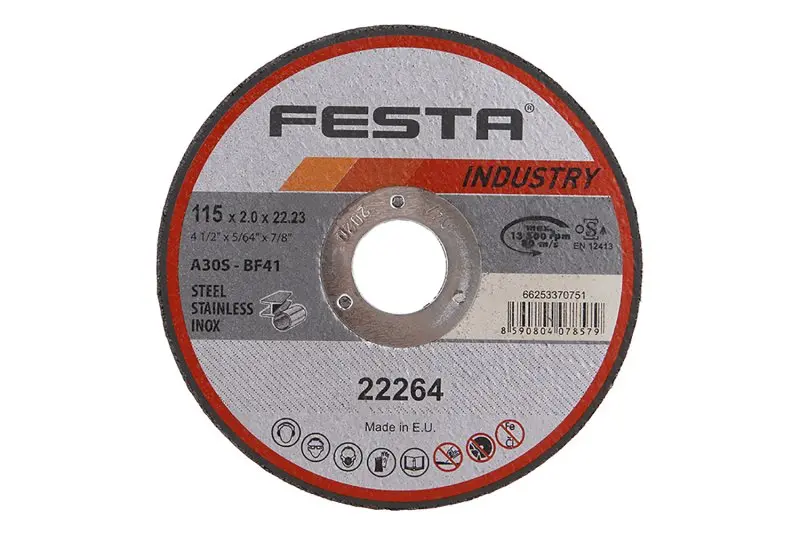 Kotouč řezný FESTA INDUSTRY na kov 115x2x22.2mm Kotouč řezný FESTA INDUSTRY na kov 115x2x22.2mm