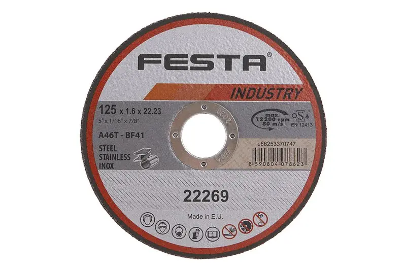 Kotouč řezný FESTA INDUSTRY na kov 125x1.6x22.2mm Kotouč řezný FESTA INDUSTRY na kov 125x1.6x22.2mm