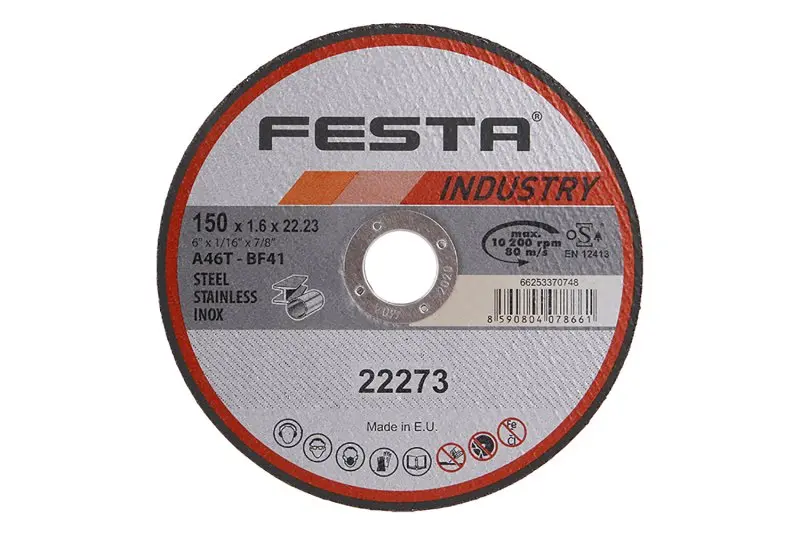 Kotouč řezný FESTA INDUSTRY na kov 150x1.6x22.2mm Kotouč řezný FESTA INDUSTRY na kov 150x1.6x22.2mm