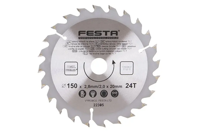 Kotouč pilový FESTA SK 150/2.8/20mm 24T Kotouč pilový FESTA SK 150/2.8/20mm 24T