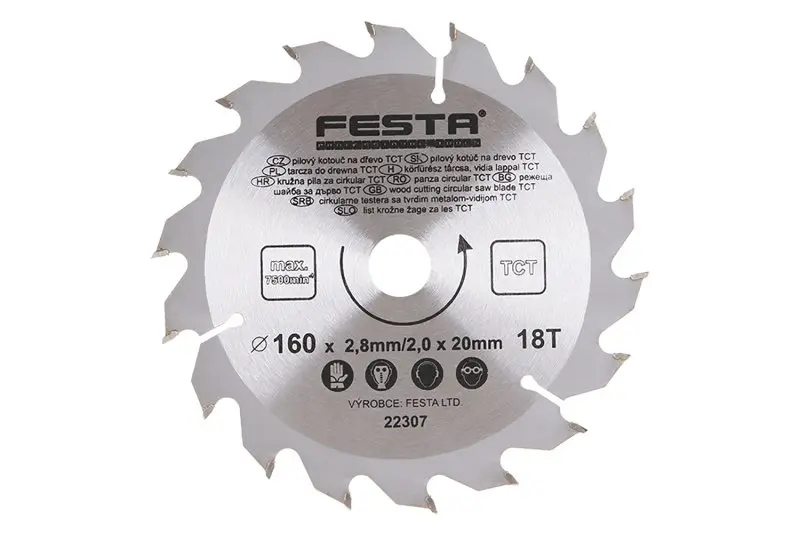 Kotouč pilový FESTA SK 160/2.8/20mm 18T Kotouč pilový FESTA SK 160/2.8/20mm 18T