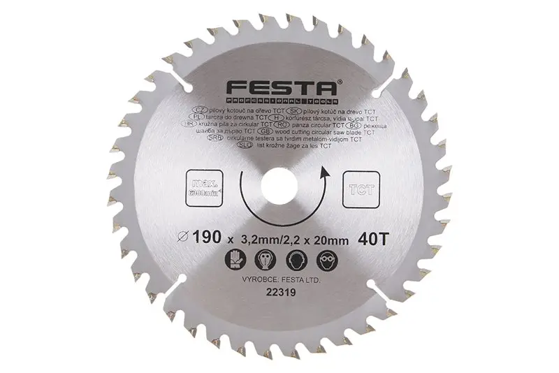 Kotouč pilový FESTA SK 190/3.2/20,16mm 40T Kotouč pilový FESTA SK 190/3.2/20,16mm 40T
