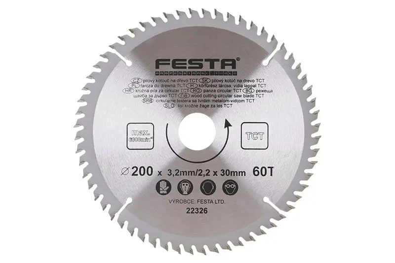 Kotouč pilový FESTA SK 200/3.2/30mm 60T Kotouč pilový FESTA SK 200/3.2/30mm 60T
