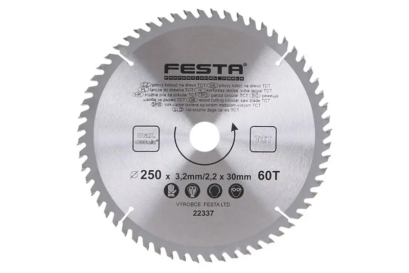 Kotouč pilový FESTA SK 250/3.2/30mm 60T Kotouč pilový FESTA SK 250/3.2/30mm 60T
