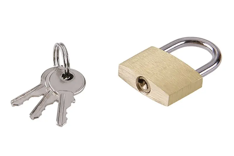 Zámek visací mosaz 25mm Zámek visací mosaz 25mm