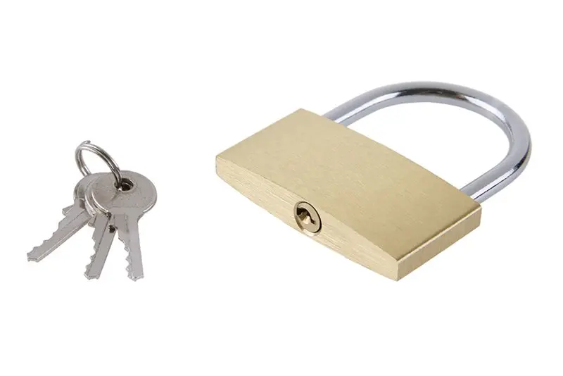 Zámek visací mosaz 60mm Zámek visací mosaz 60mm