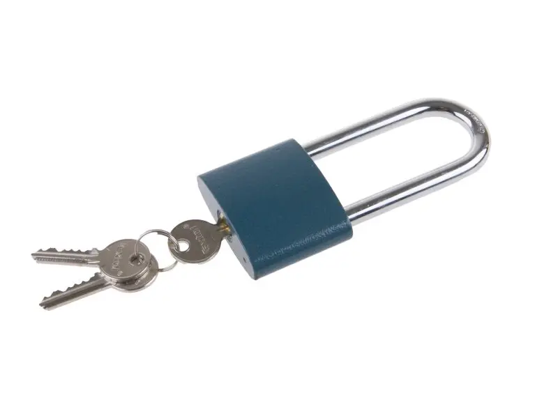 Zámek visací FESTA modrý prodloužený 25mm Zámek visací FESTA modrý prodloužený 25mm