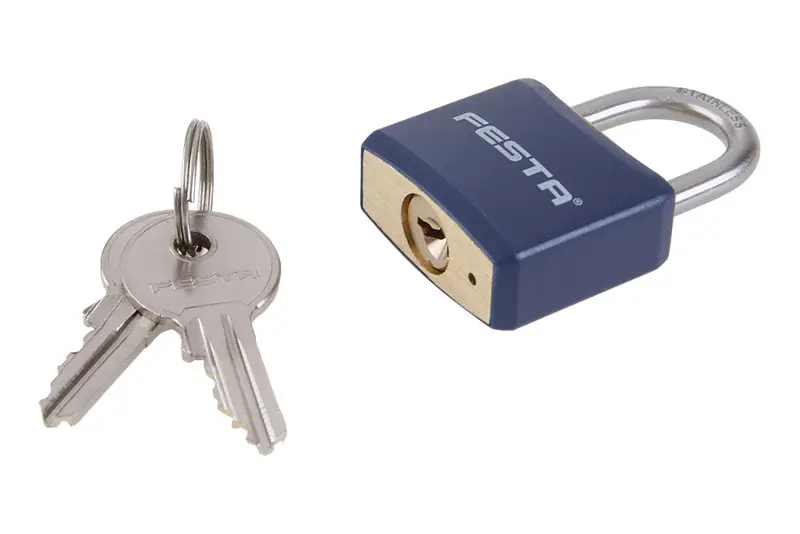 Zámek visací FESTA mosaz poplastovaný 30mm Zámek visací FESTA mosaz poplastovaný 30mm