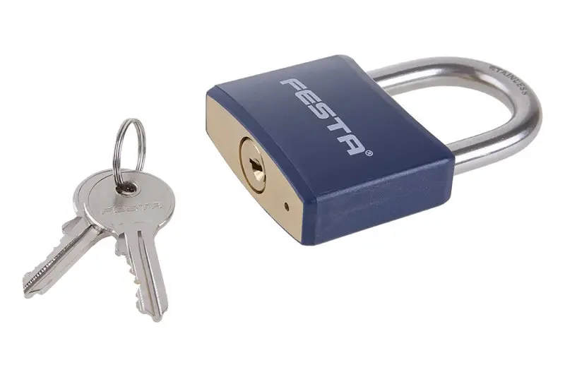 Zámek visací FESTA mosaz poplastovaný 50mm Zámek visací FESTA mosaz poplastovaný 50mm